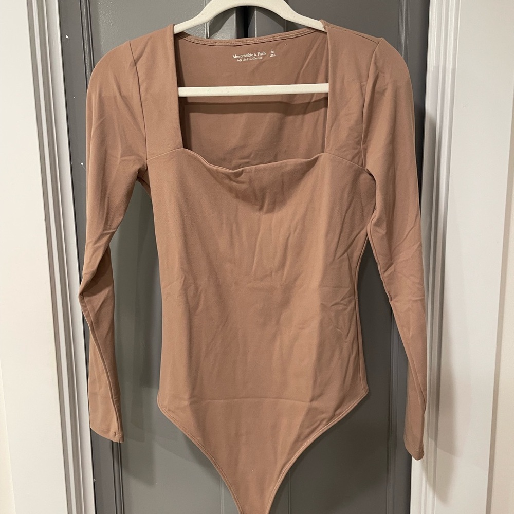 Abercrombie & Fitch Tan Long Sleeve Bodysuit